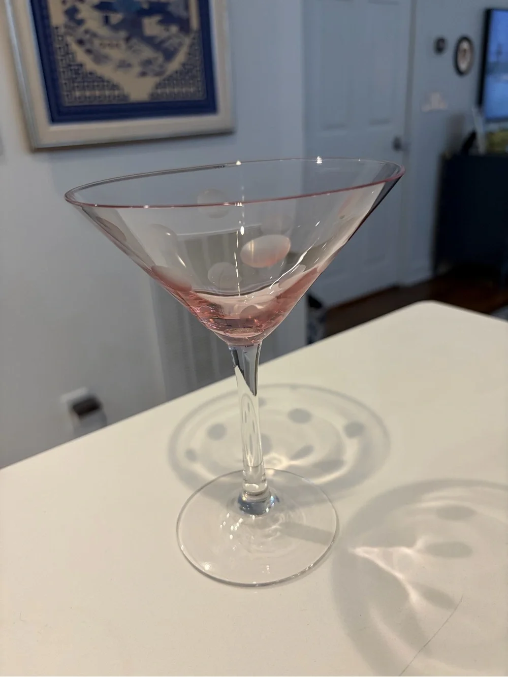 Waterford Marquis Polka Dot Martini Glasses (pink, green and yellow)